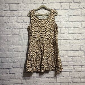 New Love, Fire Leopard Print Sleeveless Kids Dress Large